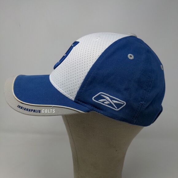 Reebok NFL Equipment Men's Strapback Hat Blue White Indianapolis Colts Logo - Picture 5 of 14